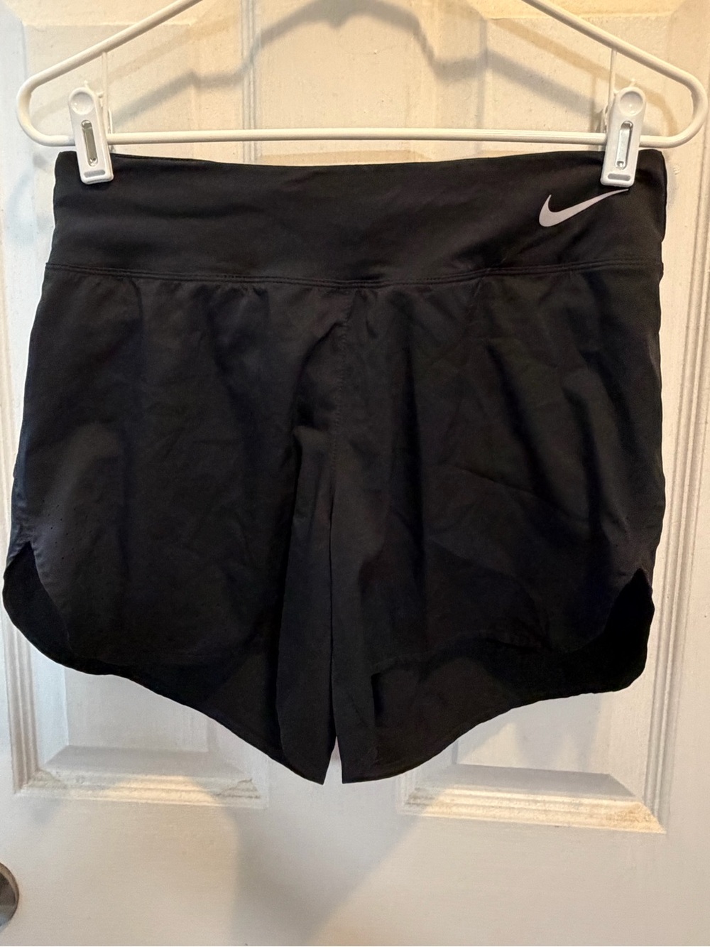 Nike Women's Black Athletic Running Shorts with Reflective Swoosh